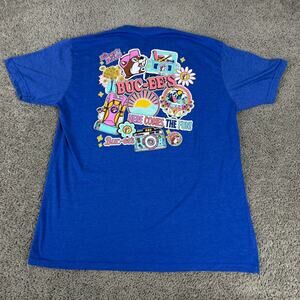 Buc-ees Shirt Mens Extra Large Blue Here Comes The Fun Photographs Camera